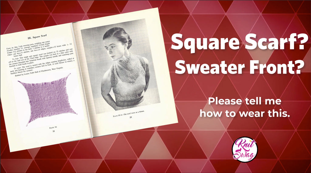 How is this a sweater front? Vintage Modular Knitting Head Scratcher...